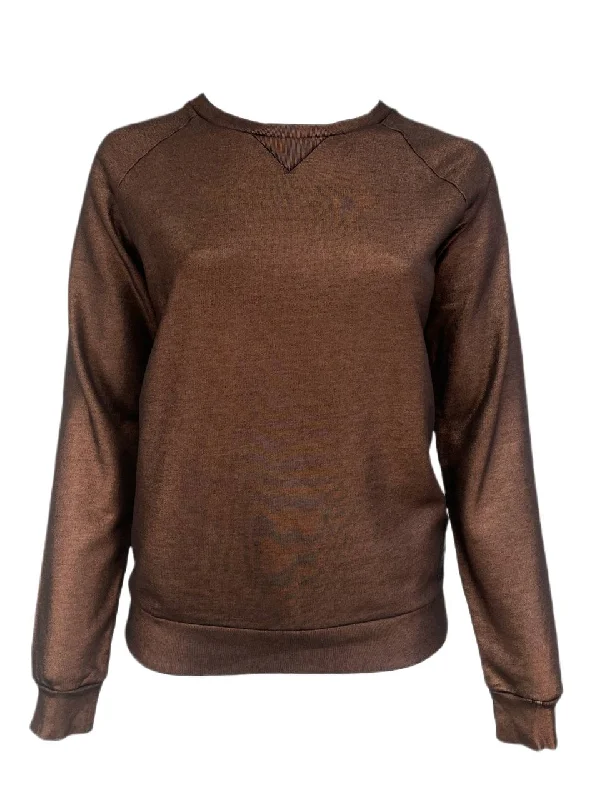 SCOTCH & SODA Women's Brown Crewneck Sweater #273 L NWOT