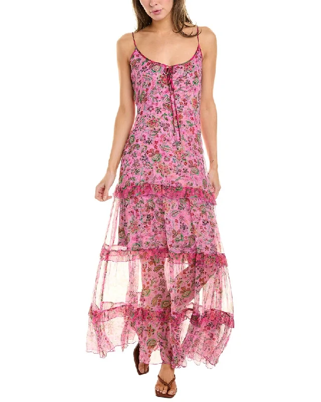 Johnny Was Foxglove Silk Maxi Dress