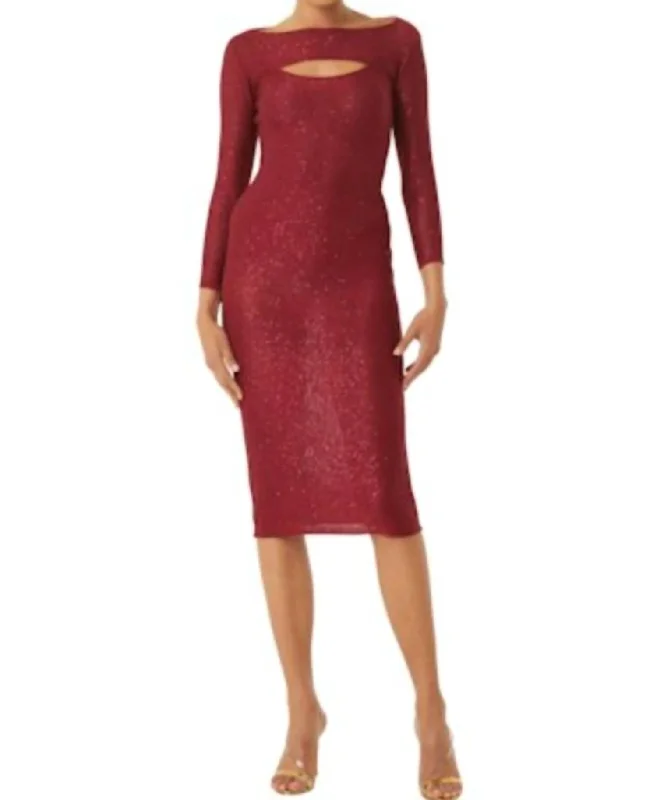 Lisette Dress In Lipstick Red