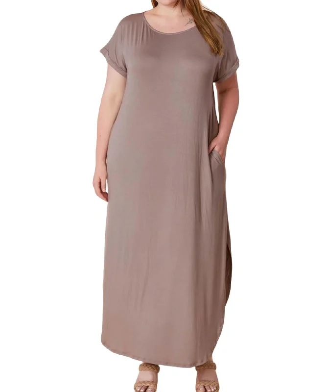 Bamboo Maxi Dress In Mocha