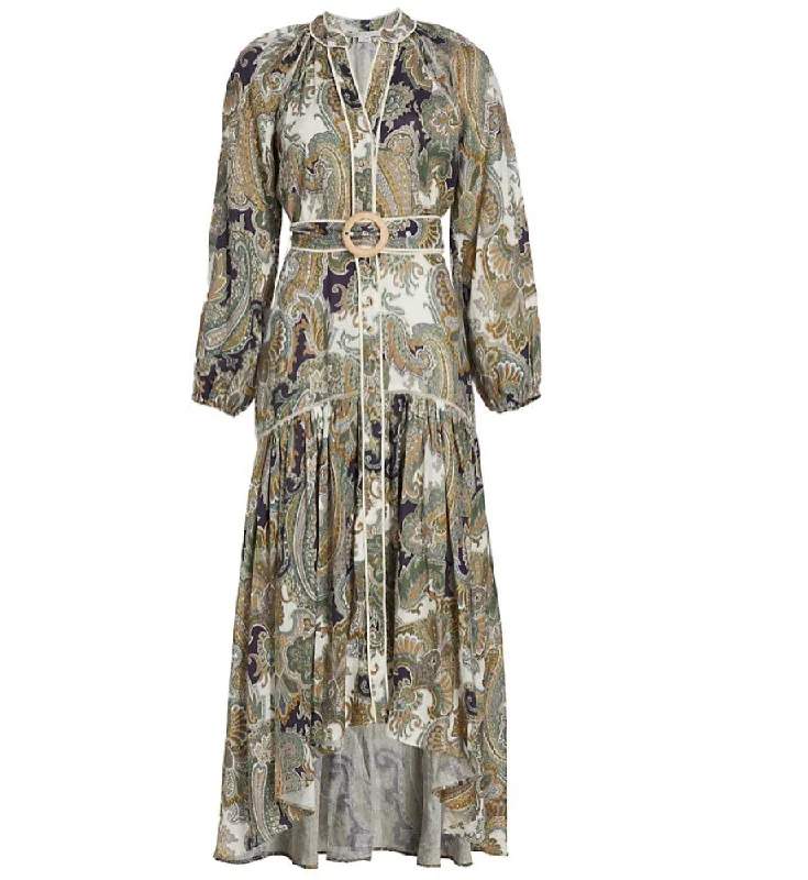 Veronica Beard Women's KADAR Dress, Army Multi maxi