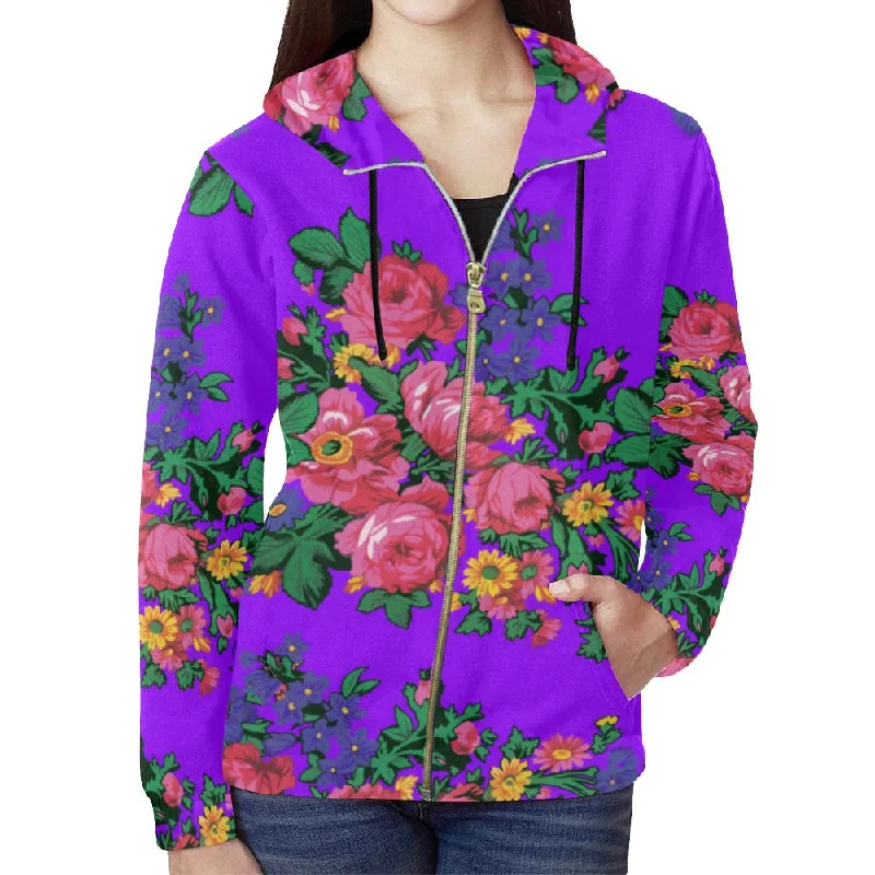 Kokum's Revenge-Lilac Full Zip Hoodie for Women