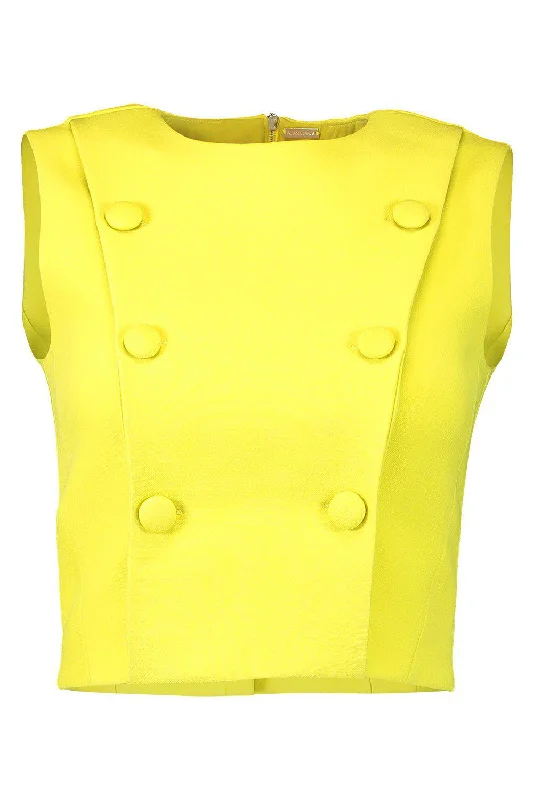 Double Face Cropped Gilet