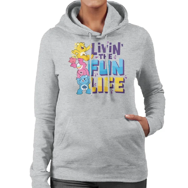 Care Bears Unlock The Magic Livin The Fun Life Women's Hooded Sweatshirt