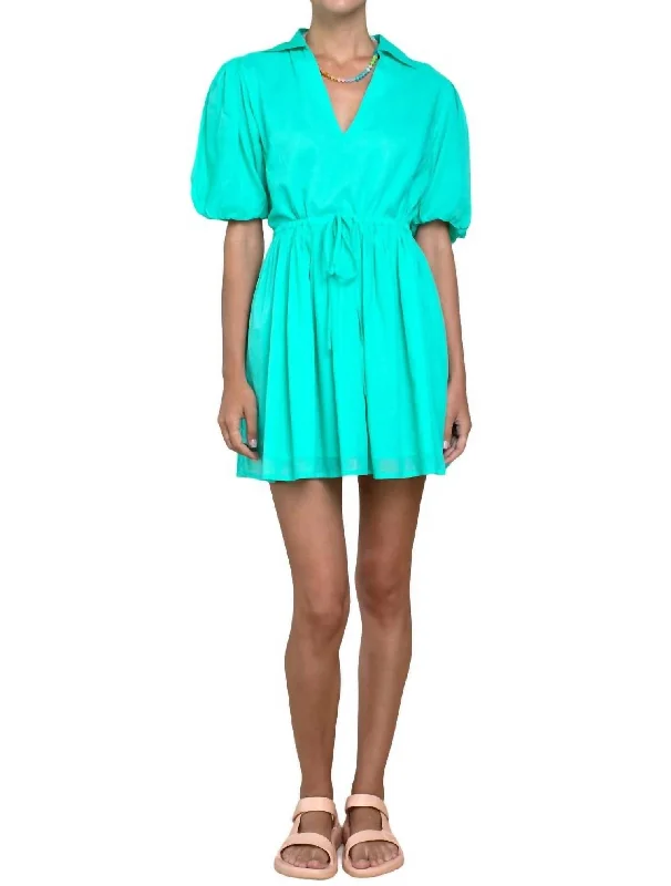 Daphne Dress In Caribbean Green