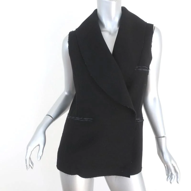 Jonathan Cohen Vest Black Neoprene Size Small Sleeveless Blazer