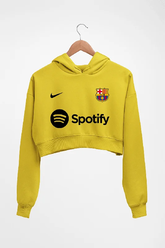 Barcelona 2022-23 Crop HOODIE FOR WOMEN