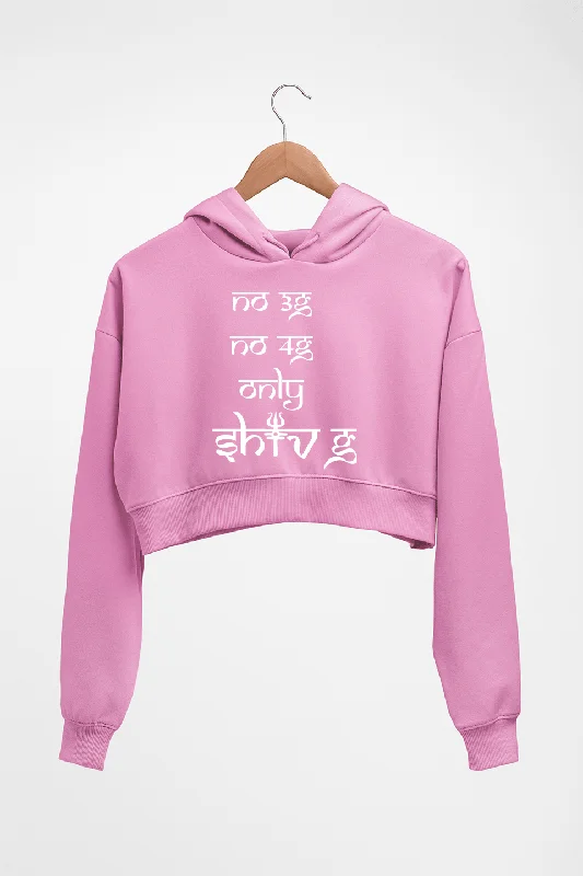 Mahakal Mahadev Bholenath Shiva Shivji Crop HOODIE FOR WOMEN