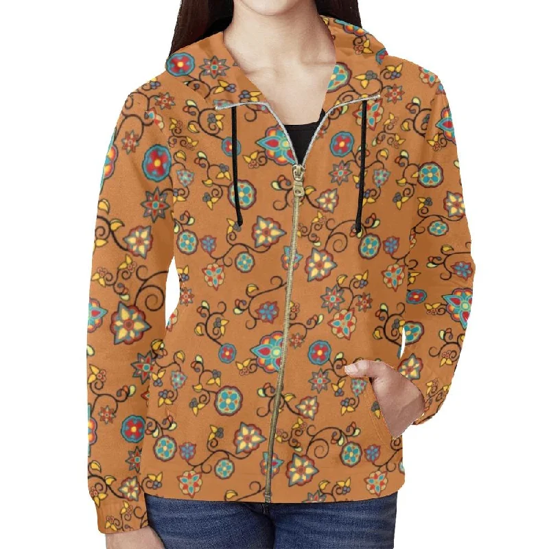 Fire Bloom Light Full Zip Hoodie for Women