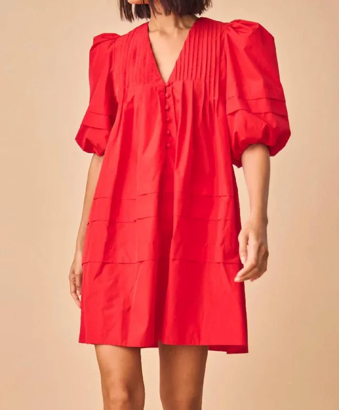 Jenkins Dress In Scarlet