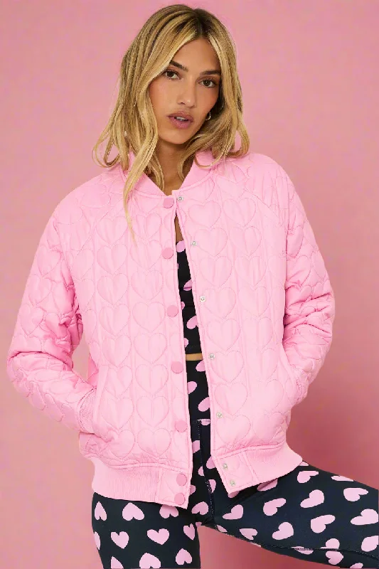 Beach Riot Flight Jacket Prism Pink Heart