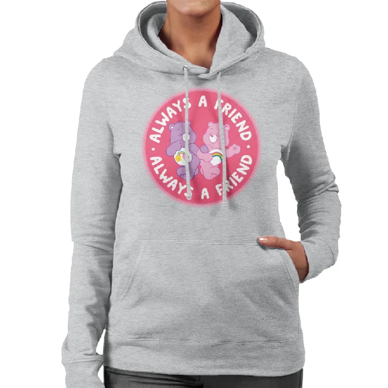 Care Bears Cheer Bear And Best Friend Bear Always A Friend Women's Hooded Sweatshirt