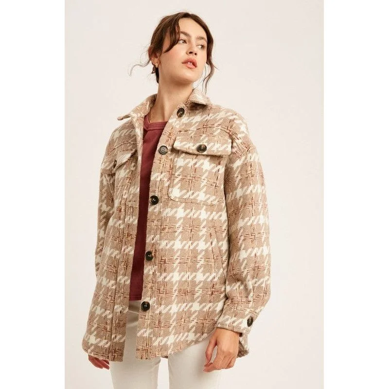 Over Sized Plaid Soft Sherling Shacket