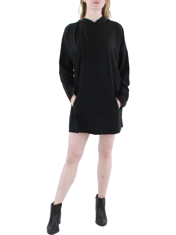 Womens Hooded Boxy Tunic Dress