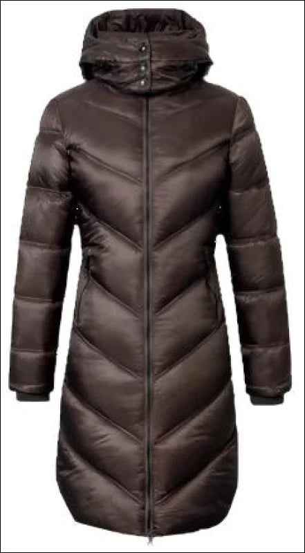 Covalliero Women's Quilted Coat - Coffee