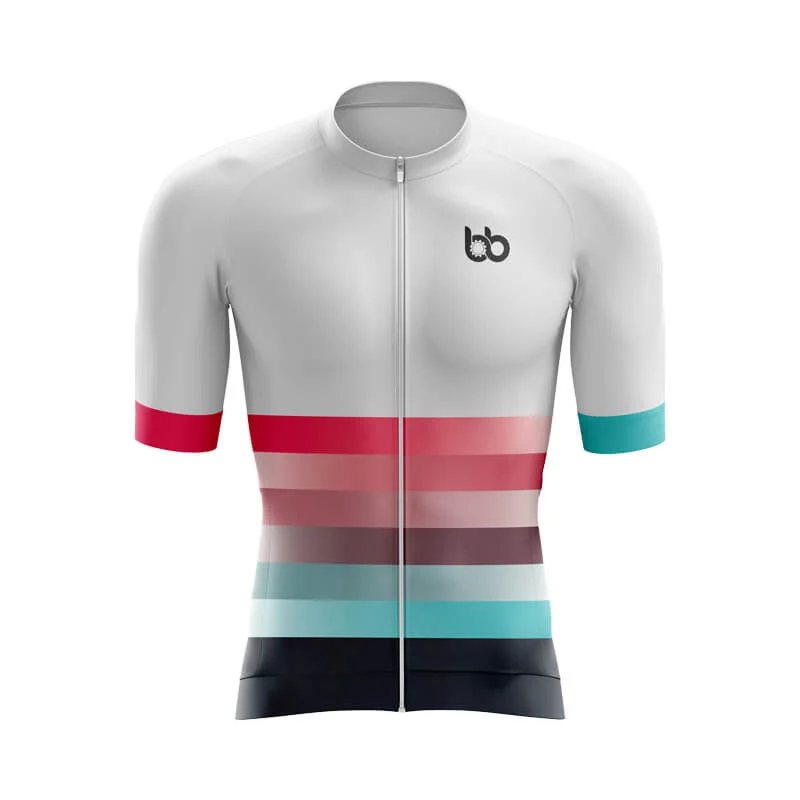 Gradient Frequency Aero jerseys (White-Pink-Teal)