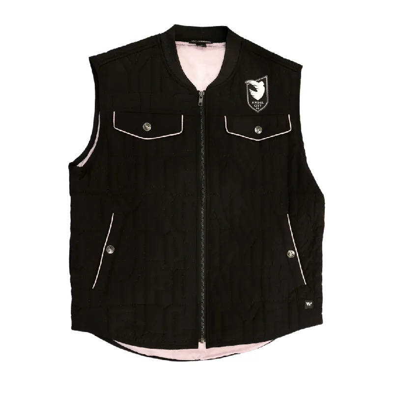 Angel City FC Wild Collective Unisex Black Quilted Vest