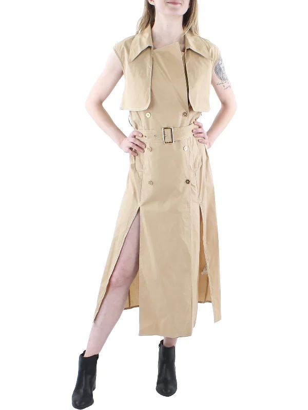 Womens Collar Long Shirtdress