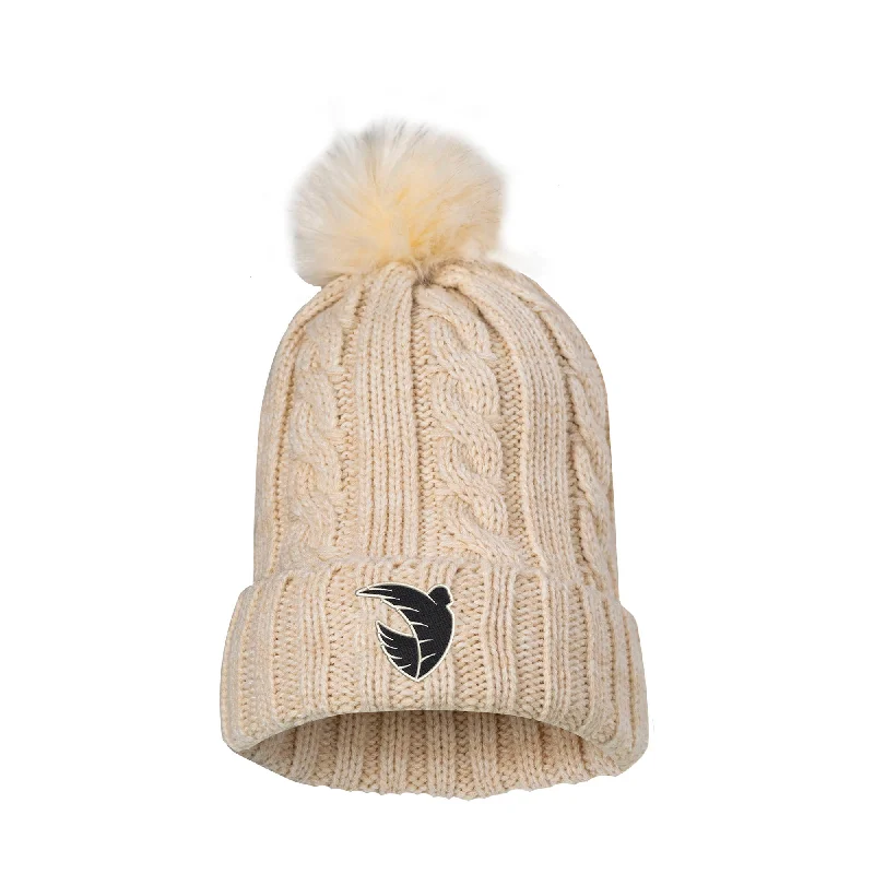 Angel City FC Nike Women's Oatmeal Cable Knit Beanie