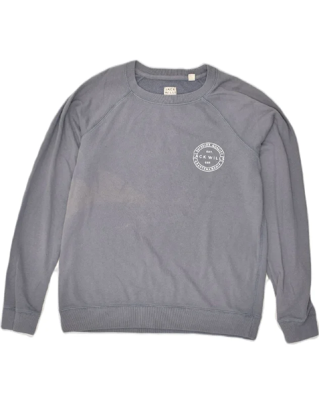 JACK WILLS Womens Sweatshirt Jumper UK 12 Medium  Grey