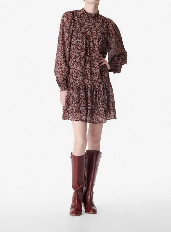 Marron Bethany Mini Dress In Classic Brown