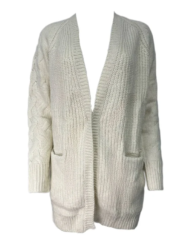 HEARTLOOM Women's Ivory Knit Cardigan Size M NWT