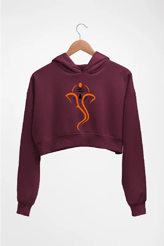 Ganpati JI(Ganesh) Crop HOODIE FOR WOMEN