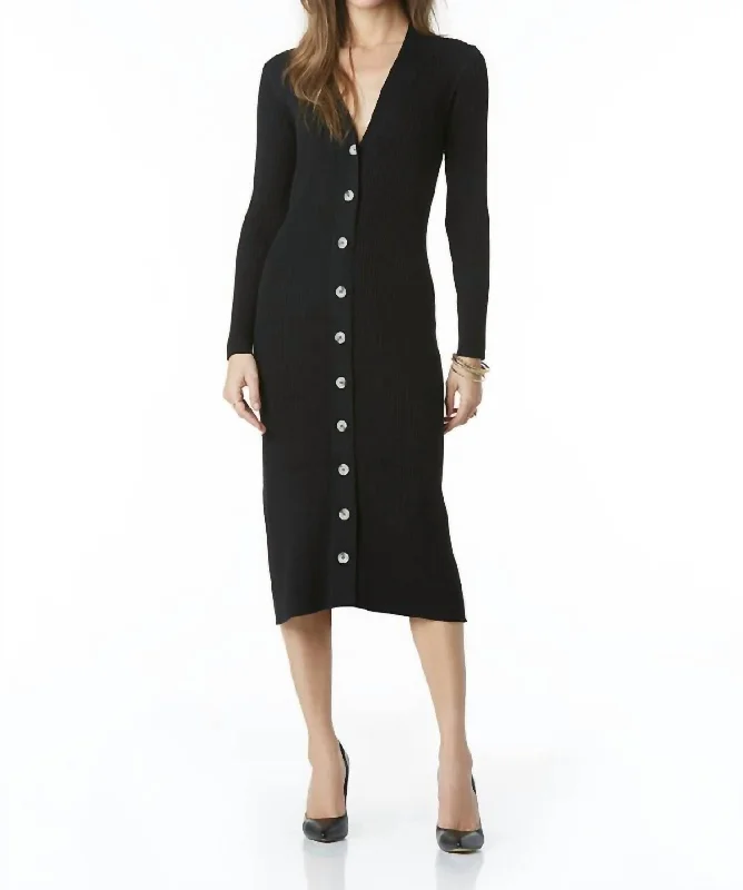 Maeve Sweater Dress In Black