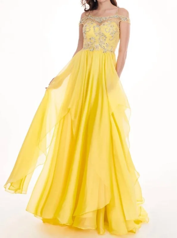 Prom Dress In Yellow