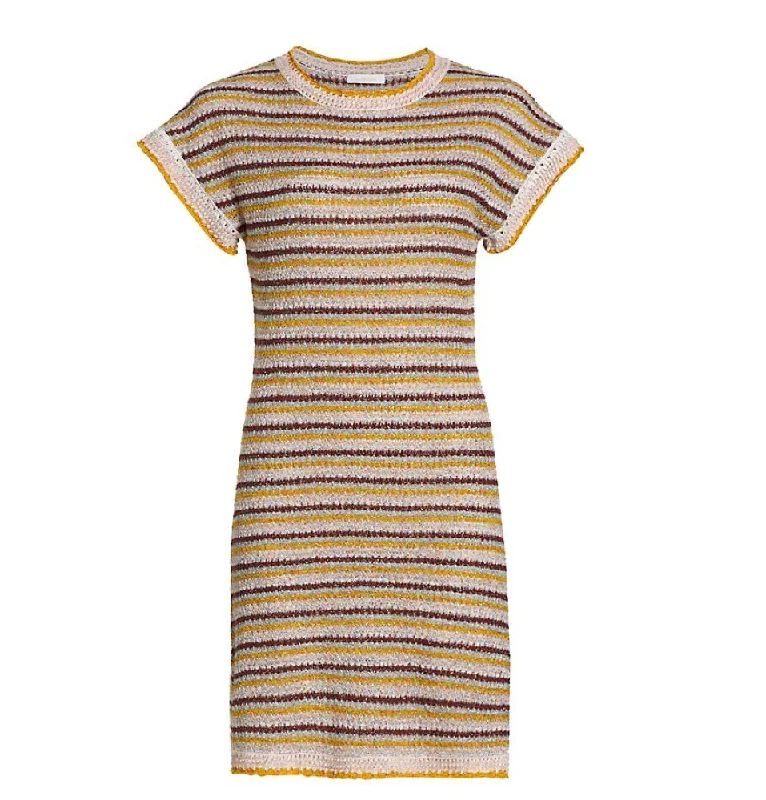 See By Chloe Textured Summer Striped Lurex Knit