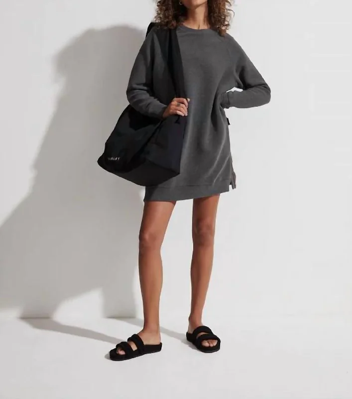 Albert Dress In Charcoal Marl