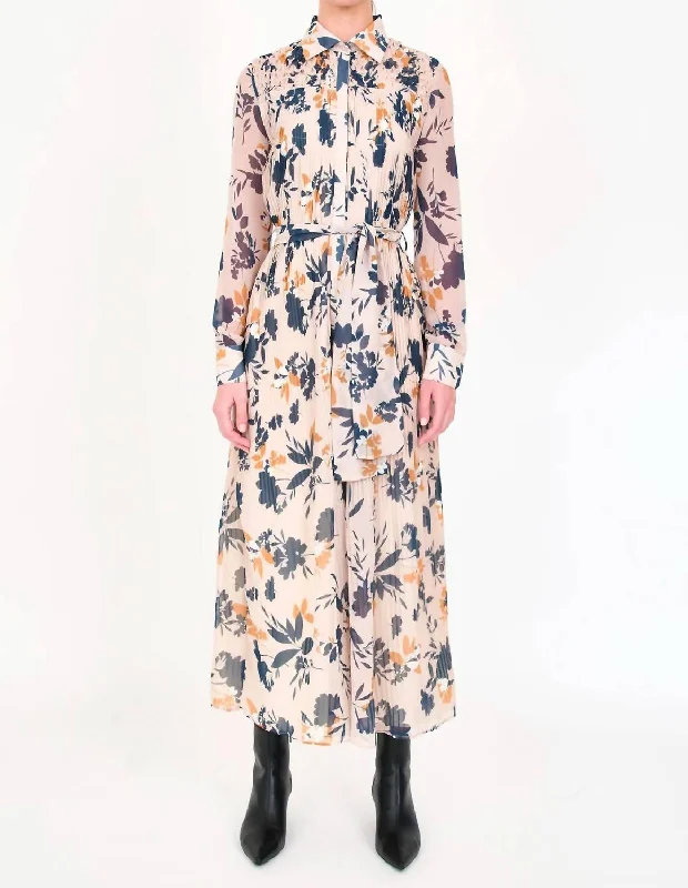 Karie Dress In Inkblot Ivy