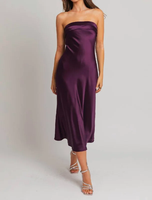 Phoebe Midi Dress In Purple