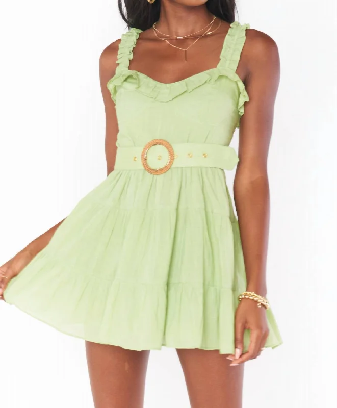 Jolene Mini Dress In Sage