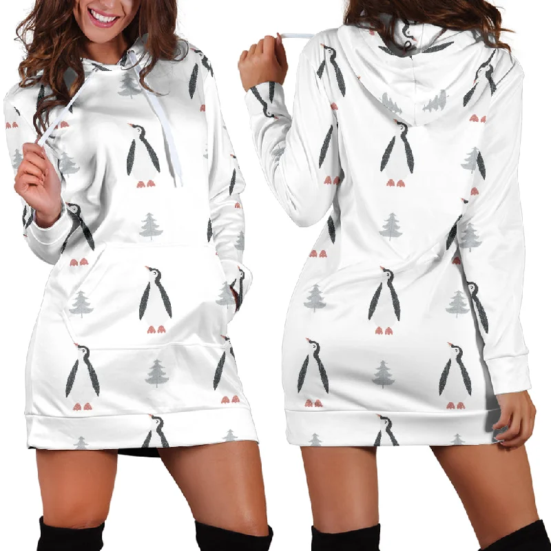 Penguin Pattern Women'S Hoodie Dress