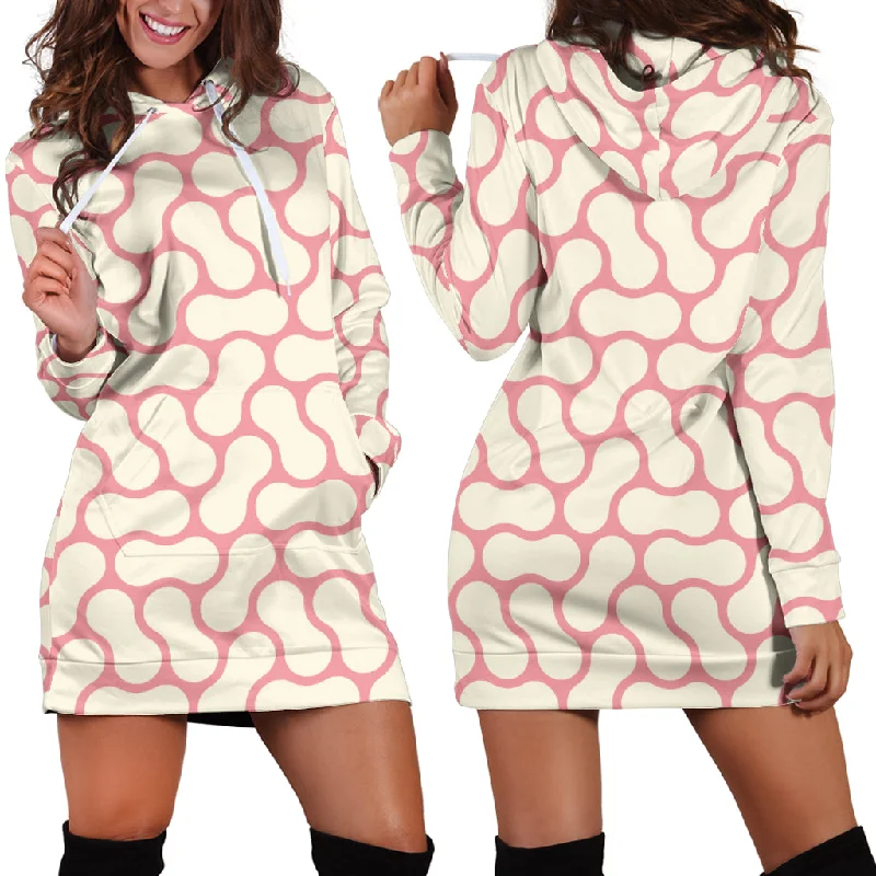 Peanuts Texture Pattern Women'S Hoodie Dress