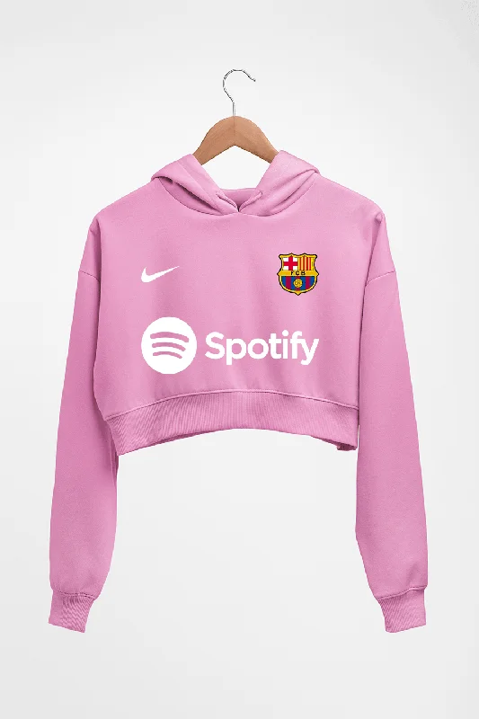 Barcelona 2022-23 Crop HOODIE FOR WOMEN