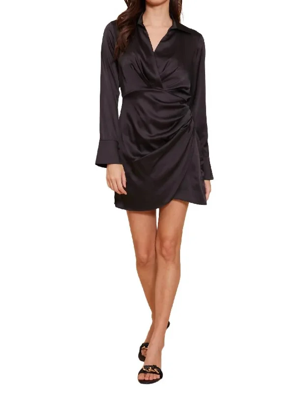 Tristan Wrap Dress In Black