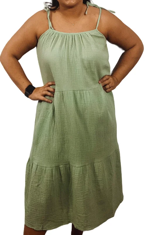 On My Way Maxi Dress In Sage Green