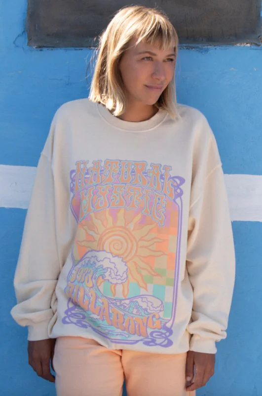 Ride In Oversized Crewneck Sweatshirt - Antique White 1