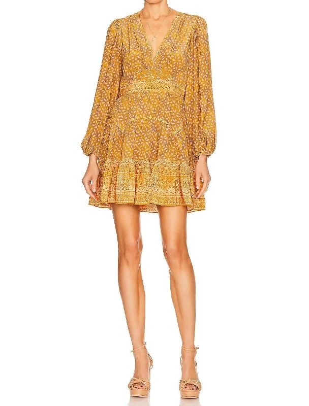 Hayana Mini Dress In Citrine