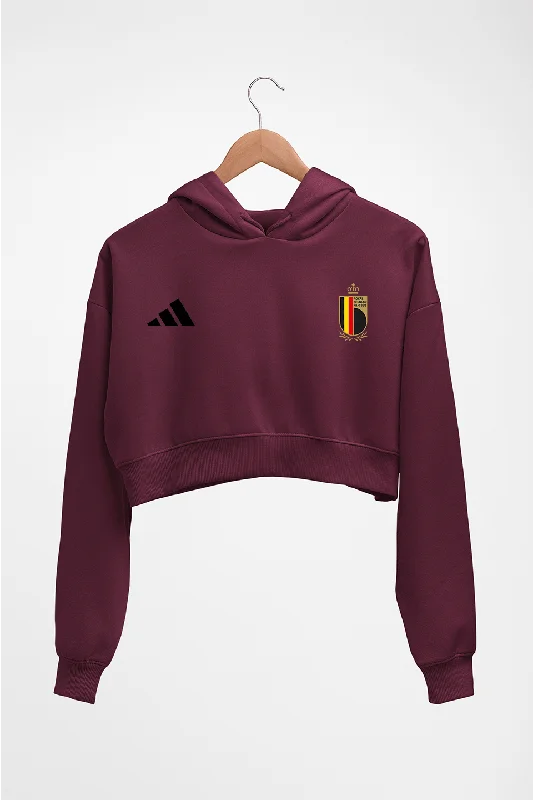 Belgium Football Crop HOODIE FOR WOMEN