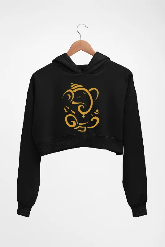 Ganpati JI(Ganesh) Crop HOODIE FOR WOMEN