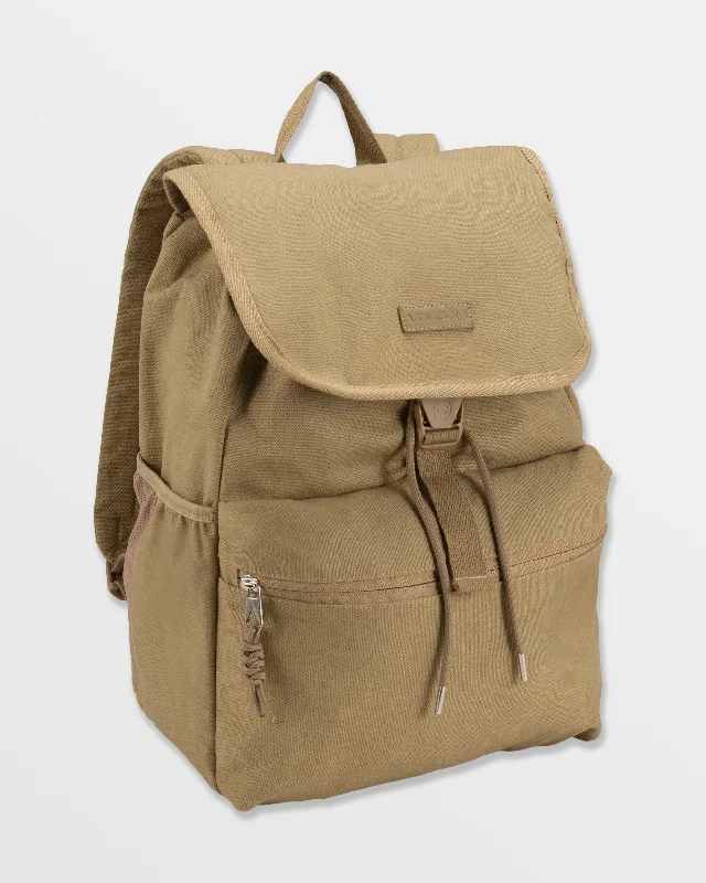 Canvas Drawstring Rucksack - Khaki