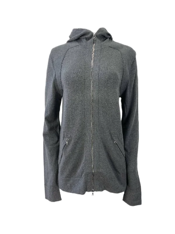 RICHARD CHAI Women's Grey Long Zip Hoodie #5F09 L NWT