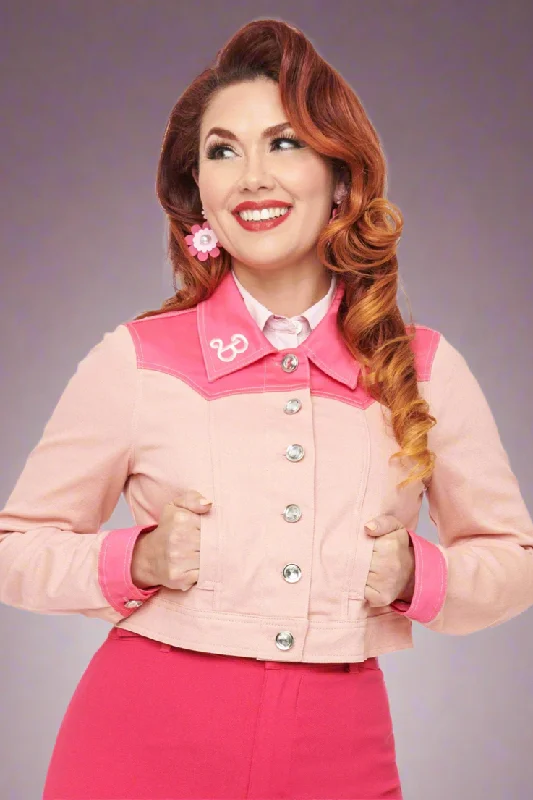 Barbie X Unique Vintage Pink Barbie Denim Western Jacket