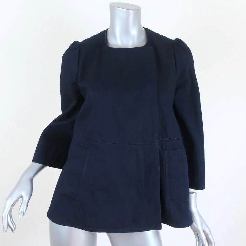 Co Denim Avec Francois Girbaud Jacket Dark Navy Size Small