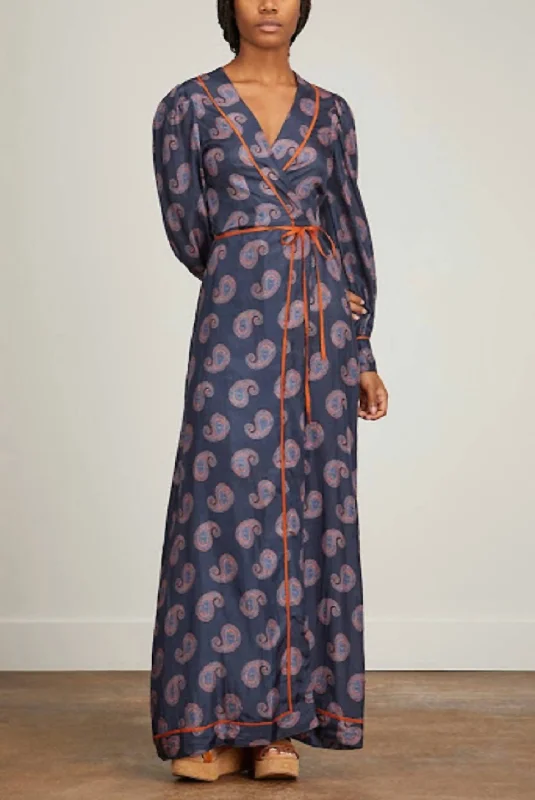 Aster Wrap Dress In Neptune