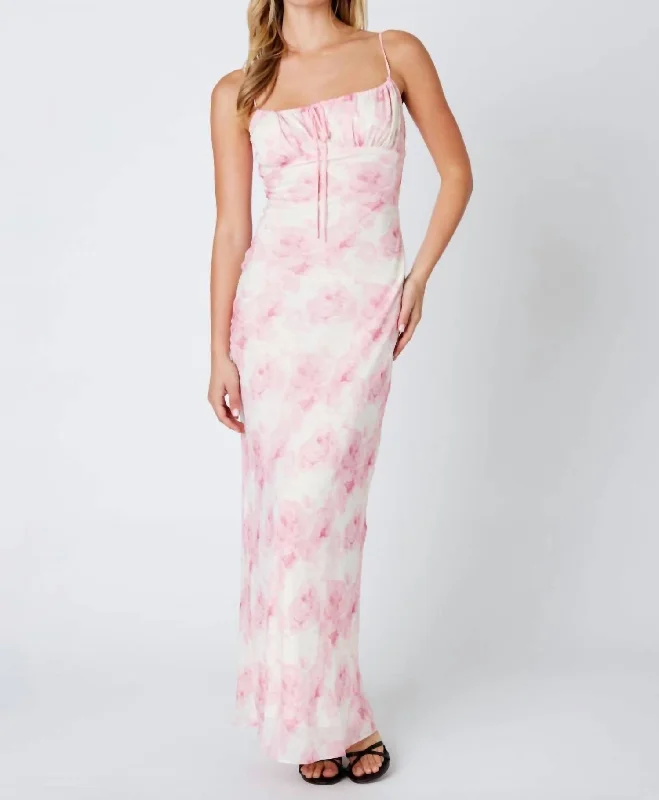 Rose Maxi Dress In Cameo Pink