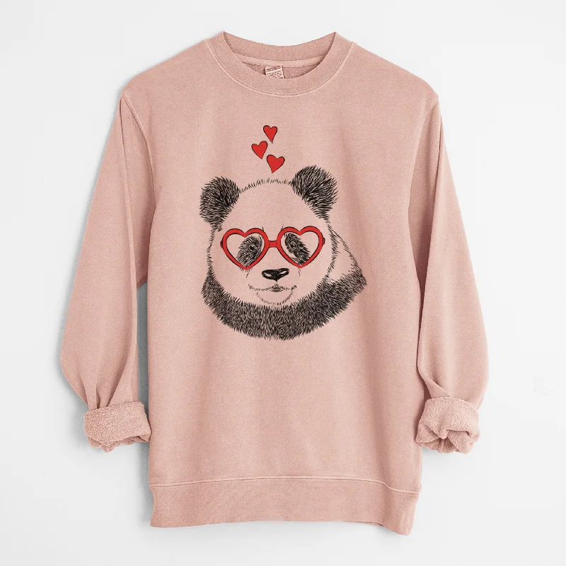 Valentine Po the Panda - Unisex Pigment Dyed Crew Sweatshirt